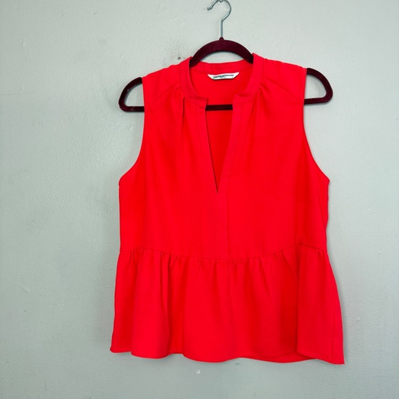 Amanda Uprichard Sleeveless Rylee Peplum Red Top size M - Picture 4 of 8